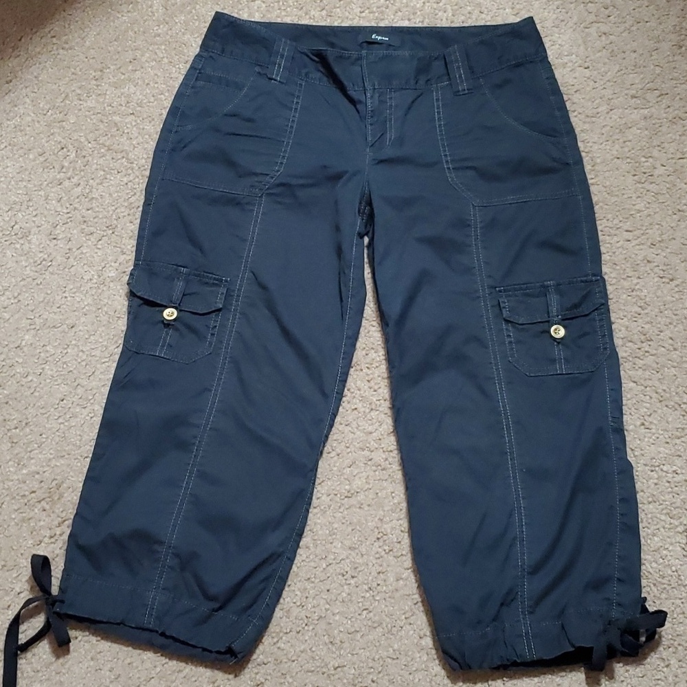 Express Women's Black Capris Pants Size 6 - Picture 4 of 12